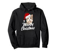 Meowy Christmas - Gatti e Gattini Babbo Natale Natale Animale Regalo Felpa con Cappuccio