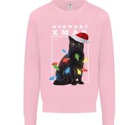 Meowy Christmas Tree Divertente Gatto Xmas Uomo Felpa Maglione