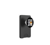 Meowy I Just Want to Drink Coffee and Pet My Cat - Divertente gatto PopSockets PopWallet per MagSafe