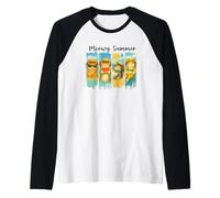 Meowy Summer Vibes Gatti godono del sole Maglia con Maniche Raglan