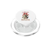 Meowy Under The Mistletoe Cute Tuxedo Kitten Christmas PopSockets PopGrip per MagSafe