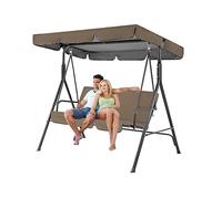 MEOYCHB Set di Copertura Tetto e Sedile Dondolo a 2-3 posti, Tetto di Ricambio per Dondolo da Giardino in Tessuto Oxford 210D, Impermeabile, Capottina per Dondolo Anti-UV