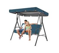 MEOYCHB Set di Copertura Tetto e Sedile Dondolo a 2-3 posti, Tetto di Ricambio per Dondolo da Giardino in Tessuto Oxford 210D, Impermeabile, Capottina per Dondolo Anti-UV