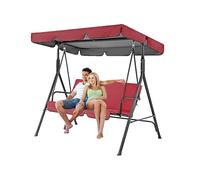 MEOYCHB Set di Copertura Tetto e Sedile Dondolo a 2-3 posti, Tetto di Ricambio per Dondolo da Giardino in Tessuto Oxford 210D, Impermeabile, Capottina per Dondolo Anti-UV