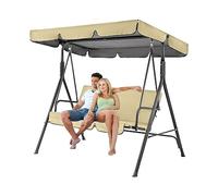MEOYCHB Set di Copertura Tetto e Sedile Dondolo a 2-3 posti, Tetto di Ricambio per Dondolo da Giardino in Tessuto Oxford 210D, Impermeabile, Capottina per Dondolo Anti-UV