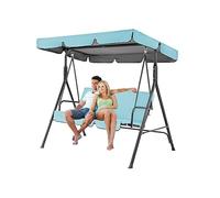 MEOYCHB Set di Copertura Tetto e Sedile Dondolo a 2-3 posti, Tetto di Ricambio per Dondolo da Giardino in Tessuto Oxford 210D, Impermeabile, Capottina per Dondolo Anti-UV
