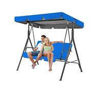 MEOYCHB Set di Copertura Tetto e Sedile Dondolo a 2-3 posti, Tetto di Ricambio per Dondolo da Giardino in Tessuto Oxford 210D, Impermeabile, Capottina per Dondolo Anti-UV