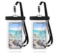 MeoZynxadril 2 Pezzi Custodia Impermeabile Smartphone, Universale Cover Subacquea, IPX8 Cover Telefono Subacquea, con Cordini, per iPhone 16/15/14/13, Samsung, Smartphone fino a 7 pollici