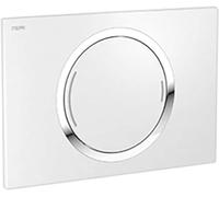 Mepa, Piastra di azionamento per cassette di risciacquo ad incasso MEPAZERO 421850, doppio scarico, bianco, 421850