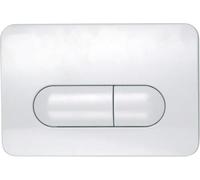 MEPA Piastra di comando per WC MEPA Space 2-M (bianco, 215 x 145 x 15 mm, in plastica, azionamento anteriore o superiore, tecnica a 2 quantità pneumatica per cassette Sanicontrol UP B21) 420851