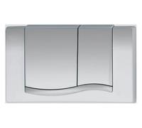 MEPA Piastra di comando per WC MEPA Wave 2-M (cromo opaco, 330 x 180 x 22 mm, in plastica, azionamento anteriore, tecnologia a 2 quantità per cassette Sanicontrol UP con materiale di fissaggio) 420505