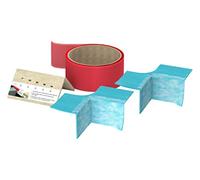 MEPA Set di espansione per vasca da bagno (2 Aquaproof 3D uguale al pavimento, 1 nastro divisorio rosso, 1 strumento di marcatura) 180049, multicolore