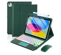 MePadKey Custodia con tastiera touchpad per iPad A16 11a/10a generazione | Cover per tastiera di ricarica da pollici M4 M3 M2/Air 5th 4th 11", retroilluminazione arcobaleno di tipo C