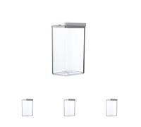 Mepal Barattoli con coperchio, ermetici e impilabili, lavabili in lavastoviglie, 2000 ml, colore: bianco nordico (Confezione da 4)