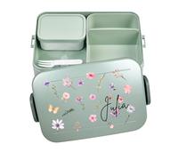Mepal Bento - Contenitore per il pranzo Take a Break personalizzabile, con scomparti per adulti, contenitore per il pranzo con nome, set Meal Prep Large