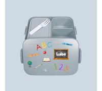 Mepal Bento - Contenitore per il pranzo Take a Break personalizzato ABC, contenitore per il pranzo con nome, set regalo per l'inizio della scuola, colore azzurro
