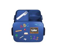 Mepal Bento - Contenitore per il pranzo Take a Break personalizzato ABC, contenitore per il pranzo con nome, set regalo per l'inizio della scuola, colore blu scuro