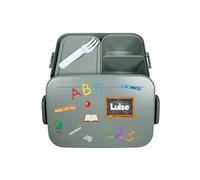 Mepal Bento - Contenitore per il pranzo Take a Break personalizzato ABC, contenitore per il pranzo con nome, confezione regalo per l'inizio della scuola, colore menta