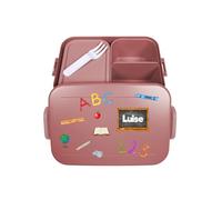 Mepal Bento - Contenitore per il pranzo Take a Break personalizzato ABC, contenitore per il pranzo con nome, set regalo per l'inizio della scuola, colore rosso