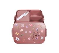 Mepal Bento Take a Break - Contenitore per il pranzo con scomparti per adulti, contenitore per il pranzo con nome, set Meal Prep Midi, colore: Rosso