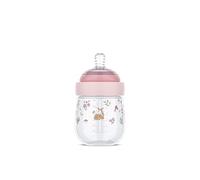 Mepal Biberon Mio Little Dutch, Coperchio trasparente per la conservazione, Biberon anticolica, Il design a spirale impedisce l'intasamento, Silicone di grado medico, 165 ml, Fairy Garden