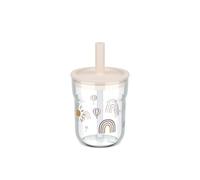 Mepal - Bicchiere per bambini con cannuccia Mio - Coperchio flessibile con cannuccia anti-insetto - Adatto a tutti i tipi di liquidi - Lavabile in lavastoviglie - 250 ml - Sunshine & Rainbow