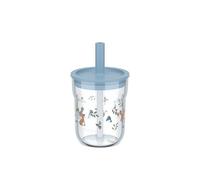 Mepal Bicchiere per bambini con cannuccia Mio Little Dutch, Coperchio flessibile con cannuccia anti-insetto, Adatto a tutti i tipi di liquidi, Lavabile in lavastoviglie, 250 ml, Forest Friends