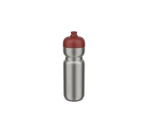 Mepal - Borraccia in acciaio inox Pull Sport - a prova di perdite - per tenere aperta e bere con una sola mano - Acciaio inossidabile leggero - Bottiglia d'acqua - 800 ml - Rosso montagna