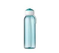 Mepal - Bottiglia D'acqua Flip-Up Campus - Bottiglia D'acqua a Prova di Perdite per la Scuola e in Viaggio - Bottiglia Trasparente - Senza BPA e Lavabile in Lavastoviglie - 500 ml - Turquoise
