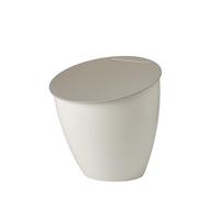 Mepal - Cestino per Rifiuti Organici Calypso - Piccolo Contenitore per Rifiuti con Coperchio - Ideale per l'Organizzazione della Cucina - Lavabile in Lavastoviglie - 2200 ml - Nordic white