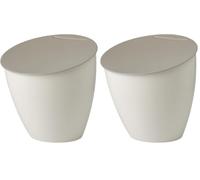 Mepal - Cestino per Rifiuti Organici Calypso - Piccolo Contenitore per Rifiuti con Coperchio - Ideale per l'Organizzazione della Cucina - Lavabile in Lavastoviglie - 2200 ml - Nordic white