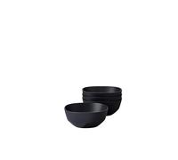 Mepal - Ciotola da Portata 4 Pezzi Silueta - Lavabile in lavastoviglie e microonde - Piatto per Insalata - Piatti per Tapas - Stoviglie - 250 ml - Nordic black