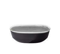 Mepal - Ciotola da Portata con Coperchio Silueta - Lavabile in lavastoviglie e microonde - Piatto per Insalata - Piatti per Tapas - Stoviglie - 4000 ml - Nordic black