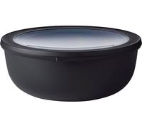 Mepal - Multi Bowl Cirqula Round - Contenitori Plastica con Coperchio - Adatto come contenitore ermetico per Frigo, microonde, Congelatore e piatti da portata - Ciotole Cucina - 2250 ml - Nordic Black