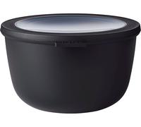 Mepal - Multi Bowl Cirqula Round - Contenitori Plastica con Coperchio - Adatto come contenitore ermetico per Frigo, microonde, Congelatore e piatti da portata - Ciotole Cucina - 2000 ml - Nordic Black