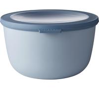 Mepal - Multi Bowl Cirqula Round - Contenitori Plastica con Coperchio - Adatto come contenitore ermetico per Frigo, microonde, Congelatore e piatti da portata - Ciotole Cucina - 2000 ml - Nordic Blue