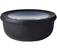 Mepal - Multi Bowl Cirqula Round - Contenitori Plastica con Coperchio - Adatto come contenitore ermetico per Frigo, microonde, Congelatore e piatti da portata - Ciotole Cucina - 750 ml - Nordic Black