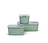 Mepal - Contenitore per alimenti EasyClip - Barattolo con coperchio e chiusura a scatto - Adatto per microonde, forno a vapore, frigorifero e congelatore - 2 x 450 ml + 1000 ml - Nordic sage