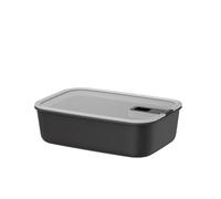 Mepal - Contenitore per alimenti EasyClip - Barattolo con coperchio e chiusura scorrevole - Adatto per microonde, forno a vapore, frigorifero e congelatore - Ermetico - 1,5 l - Nordic black