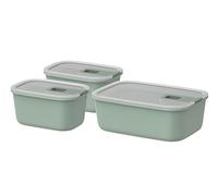 Mepal - Contenitore per alimenti EasyClip - Barattolo con coperchio e chiusura scorrevole - Adatto per microonde, forno a vapore, frigorifero e congelatore - Ermetico - 2x 450 + 1000 ml - Nordic sage