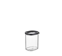 Mepal - Contenitore per Alimenti Modula - Contenitore Trasparente con Coperchio - Organizzatore per la Cucina e Contenitore di Plastica - Impilabile ed Ermetico - 375 ml - Black