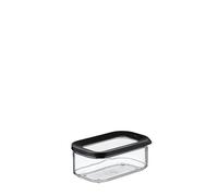 Mepal - Contenitore per Alimenti Modula - Contenitore Trasparente con Coperchio - Organizzatori da Cucina e Contenitore in Plastica - Impilabile ed Ermetico - 425 ml - Black