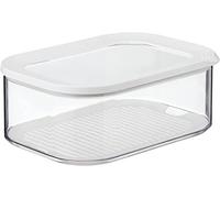 Mepal Contenitore per formaggi Modula - 2000 ml - Frigorifero per formaggio a fette - con inserto anticondensa - lavabile in lavastoviglie, plastica, bianco, 22,4 x 16 x 8,6 cm