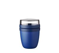 Mepal - Contenitore per il Pranzo Ellipse Mini - Scoparti Separati per Yogurt e Muesli - Adatto per il Freezer, il Microonde e la Lavastoviglie - 300 ml + 120 ml - Vivid Blue