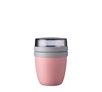 Mepal - Contenitore per il Pranzo Ellipse Mini - Scoparti Separati per Yogurt e Muesli - Adatto per il Freezer, il Microonde e la Lavastoviglie - 300 ml + 120 ml - Nordic Pink