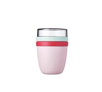Mepal - Contenitore per il Pranzo Ellipse - Scoparti Separati per Yogurt e Muesli - Adatto per il Freezer, il Microonde e la Lavastoviglie - 500 ml + 200 ml - Limited Edition Strawberry Vibe