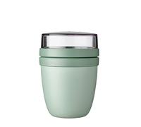 Mepal - Contenitore per il Pranzo Ellipse - Scoparti Separati per Yogurt e Muesli - Adatto per il Freezer, il Microonde e la Lavastoviglie - 500 ml + 200 ml - Nordic Sage