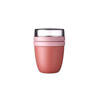 Mepal - Contenitore per il Pranzo Ellipse - Scoparti Separati per Yogurt e Muesli - Adatto per il Freezer, il Microonde e la Lavastoviglie - 500 ml + 200 ml - Vivid Mauve