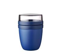 Mepal - Contenitore per il Pranzo Ellipse - Scoparti Separati per Yogurt e Muesli - Adatto per il Freezer, il Microonde e la Lavastoviglie - 500 ml + 200 ml - Vivid Blue