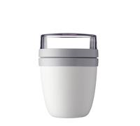 Mepal - Contenitore per il Pranzo Ellipse - Scoparti Separati per Yogurt e Muesli - Adatto per il Freezer, il Microonde e la Lavastoviglie - 500 ml + 200 ml - White
